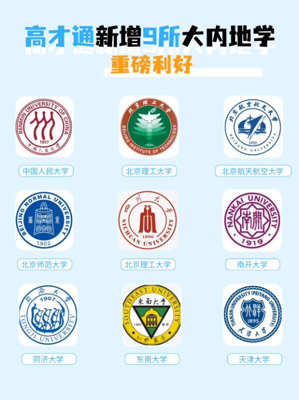 高才通新增9所內(nèi)地大學，人才爭奪開始了